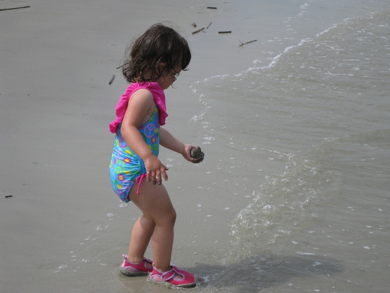 13 Sophia putting the sand back in the ocean